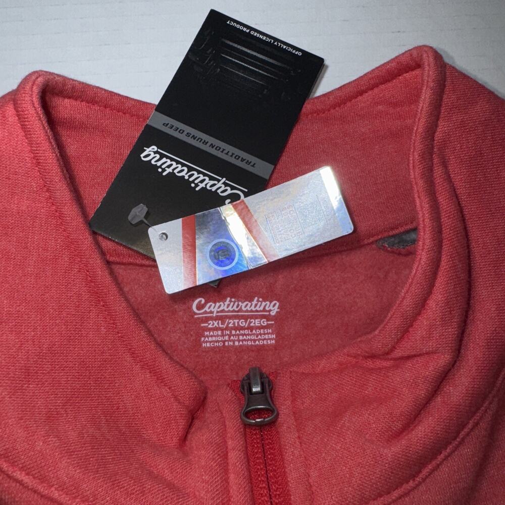 Captivating‎ Louisville Cardinals 1/4 Zip Pull Over Sweater Red Men's 2XL - Picture 2 of 7